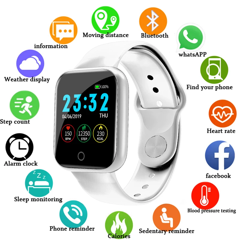 I5 Смарт измерять кровяное давление сердечный ритм smart watch шагомер управление