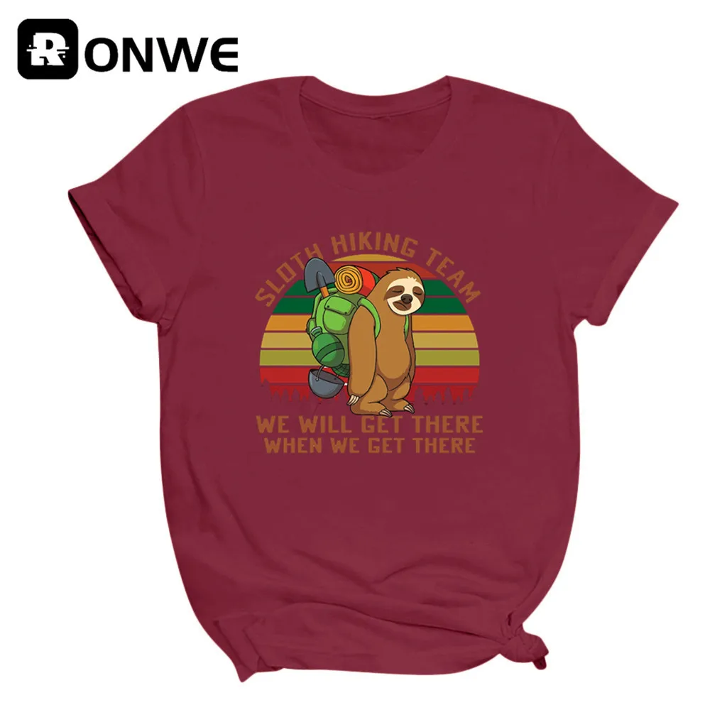 Ленивец походная команда мы приедем туда когда дойдем женские футболки