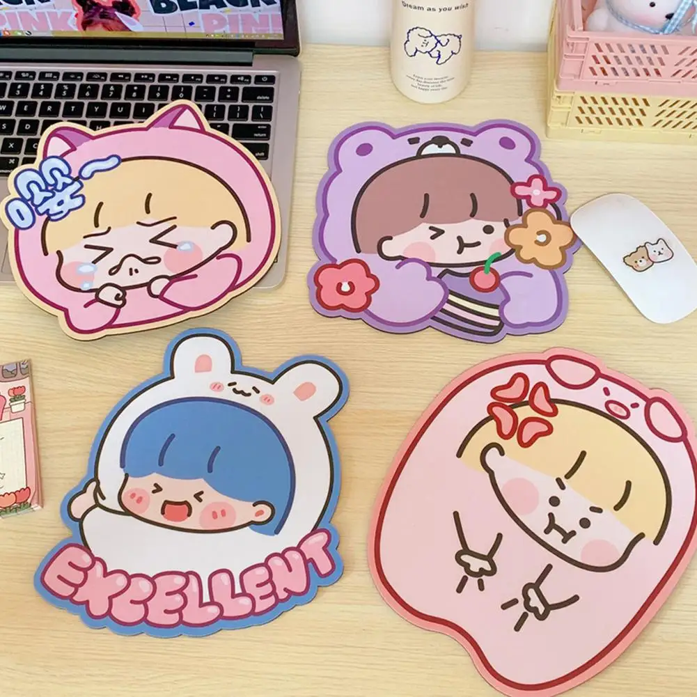 

Cup Mat Cartoon Great Touch Cartoon Cute Girl Pattern Rubber Mouse Mat Pad for Travel
