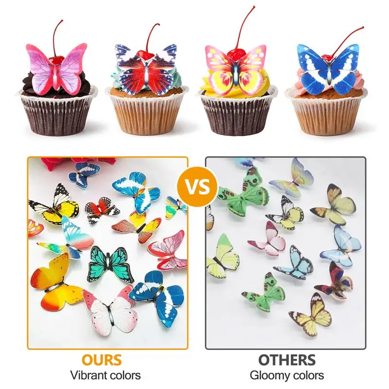 40 шт. съедобные липучки для торта бабочки|Товары украшения тортов| |