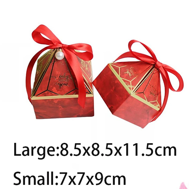 5 шт. конфетная коробка бронзового цвета драгоценный камень башня Свадебная