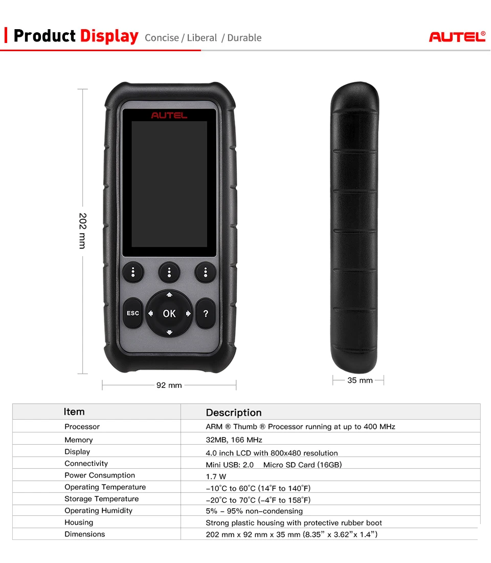 Autel MaxiDiag MD806 OBDII диагностический инструмент автомобильный OBD OBD2 сканер автомобильный считыватель кода обновление MD808 MD802 EPB сброс масла DPF