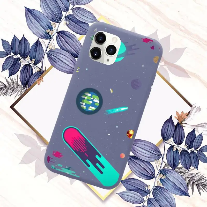

Cartoon planet Phone Case Candy Color for iPhone 11 12 mini pro XS MAX 8 7 6 6S Plus X SE 2020 XR