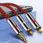 Разъем Aux 3,5 мм Двойной RCA Мужской кабель для Мобильный телефон ПК ноутбук динамик для планшета домашней аудиосистемы y-разветвитель экранированный шнуры