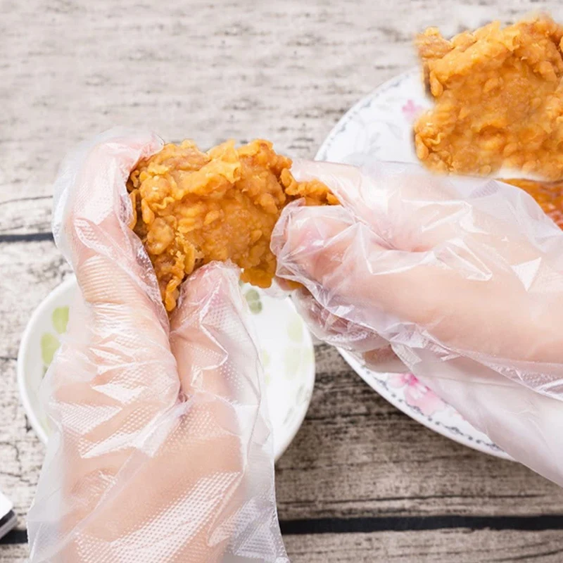 

400 PCS Thick Disposable Gloves Disposable Food Prep Gloves Clear Plastic Gloves for Kitchen,Cooking,Cleaning