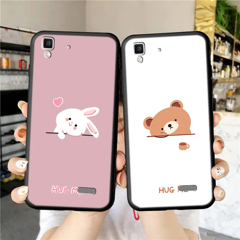 

For OPPO R7 Phone Case Luxury Funda Rabbit Bear Cute Silicone Soft Shell opopr oppr opr Celular Sleeve Cartoon Back Covers Coque
