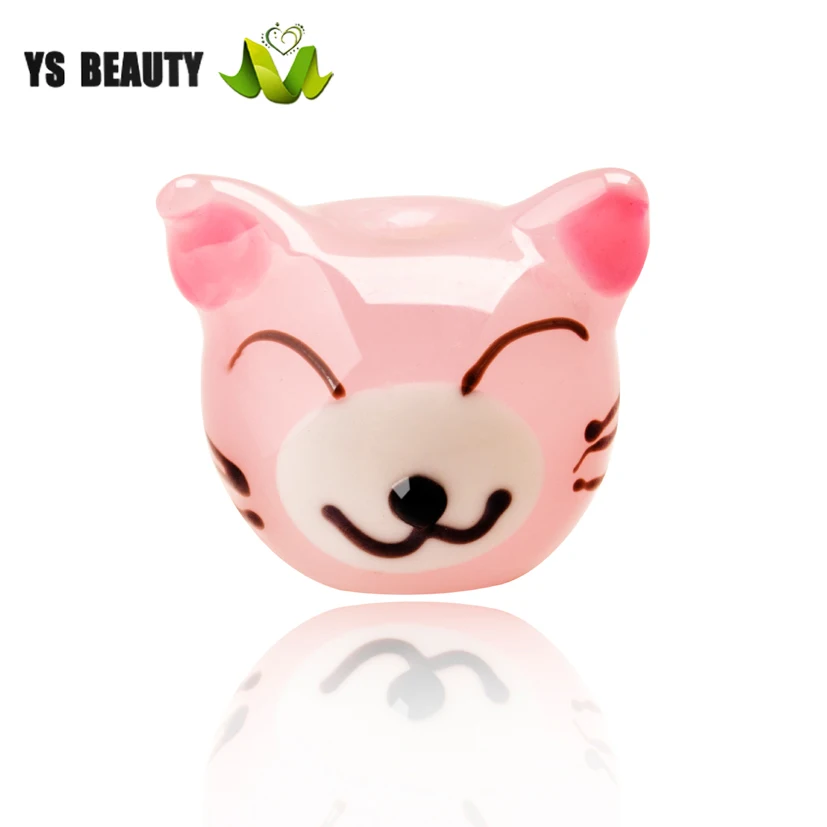 Стеклянные бусины в виде розового кота японские Мультяшные стеклянные для