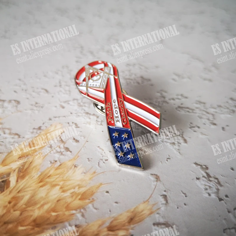 Масонская эмблема значок булавки на лацканы масон вольный каменщик лента США