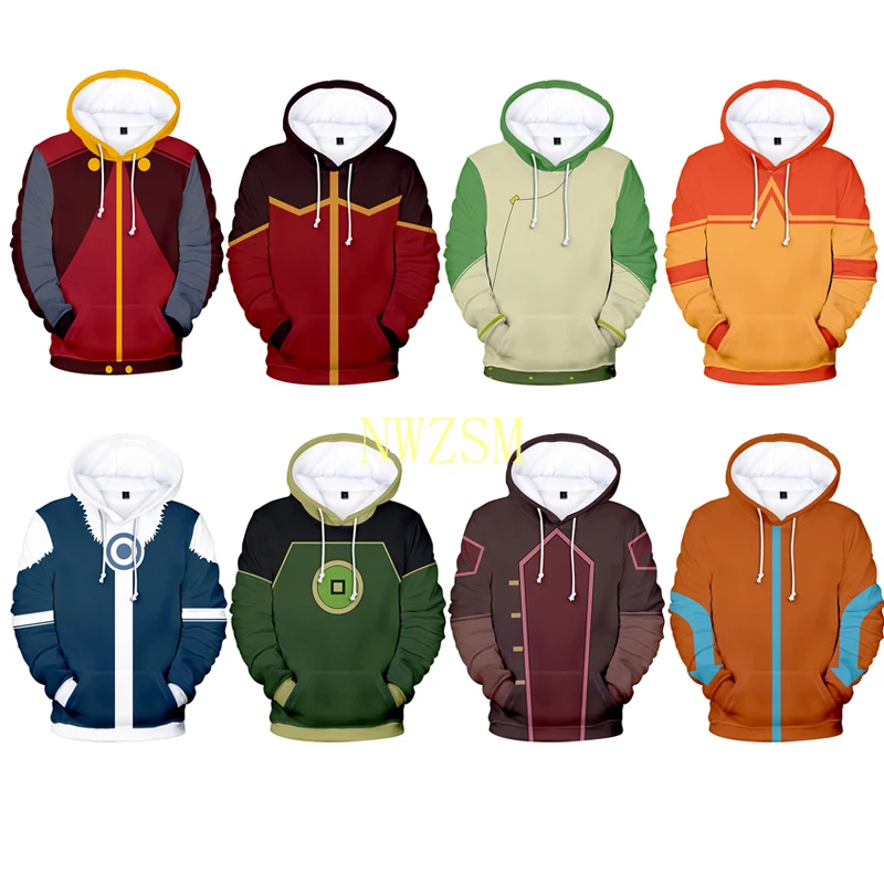 Аниме Аватар: Последний Костюм для косплея Airbender Aang Katara TophBeifong Azula PrinceZuko Sokka