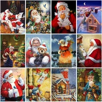 diy santa claus 5d diamond painting full square drill christmas gift home decor embroidery cross stitch handcraft wall art kits