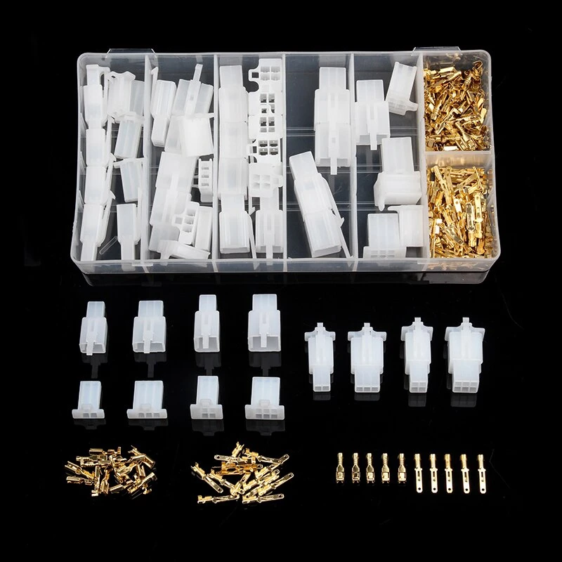 

200Pcs 2.8mm 2/3/4/6 pin Automotive Electrical wire Connector Male Female cable terminal plug Kits Motorcycle ebike car