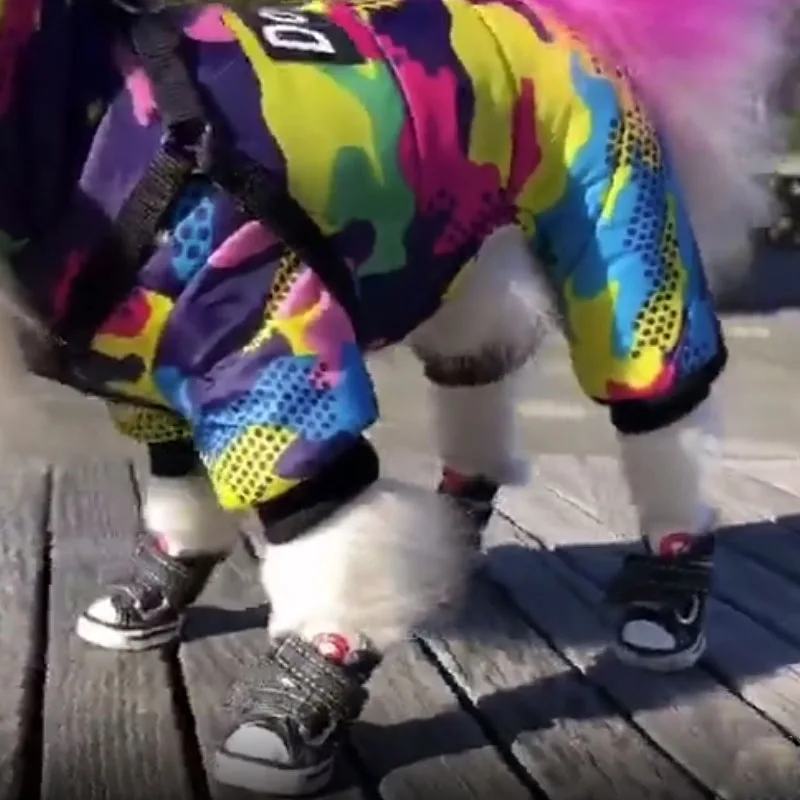 Нескользящая удобная обувь для собак классические кроссовки маленьких и больших