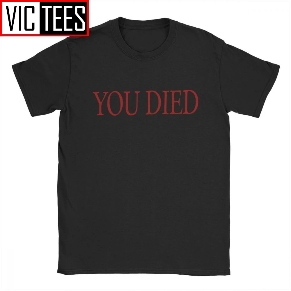 You Died Dark Souls Men's T-Shirt - Praise the Sun Bloodborne Game Vintage Pure Cotton Round Neck Shirt image 3