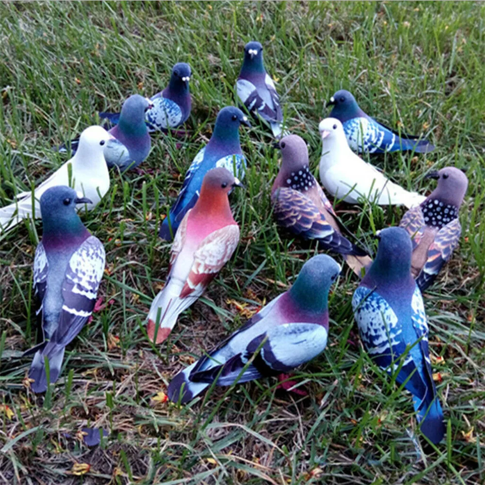 Simulation Decorative Foam Pigeon Model Fake Artificial Imitation Bird Garden Ornament Wedding Decoration Home | Дом и сад