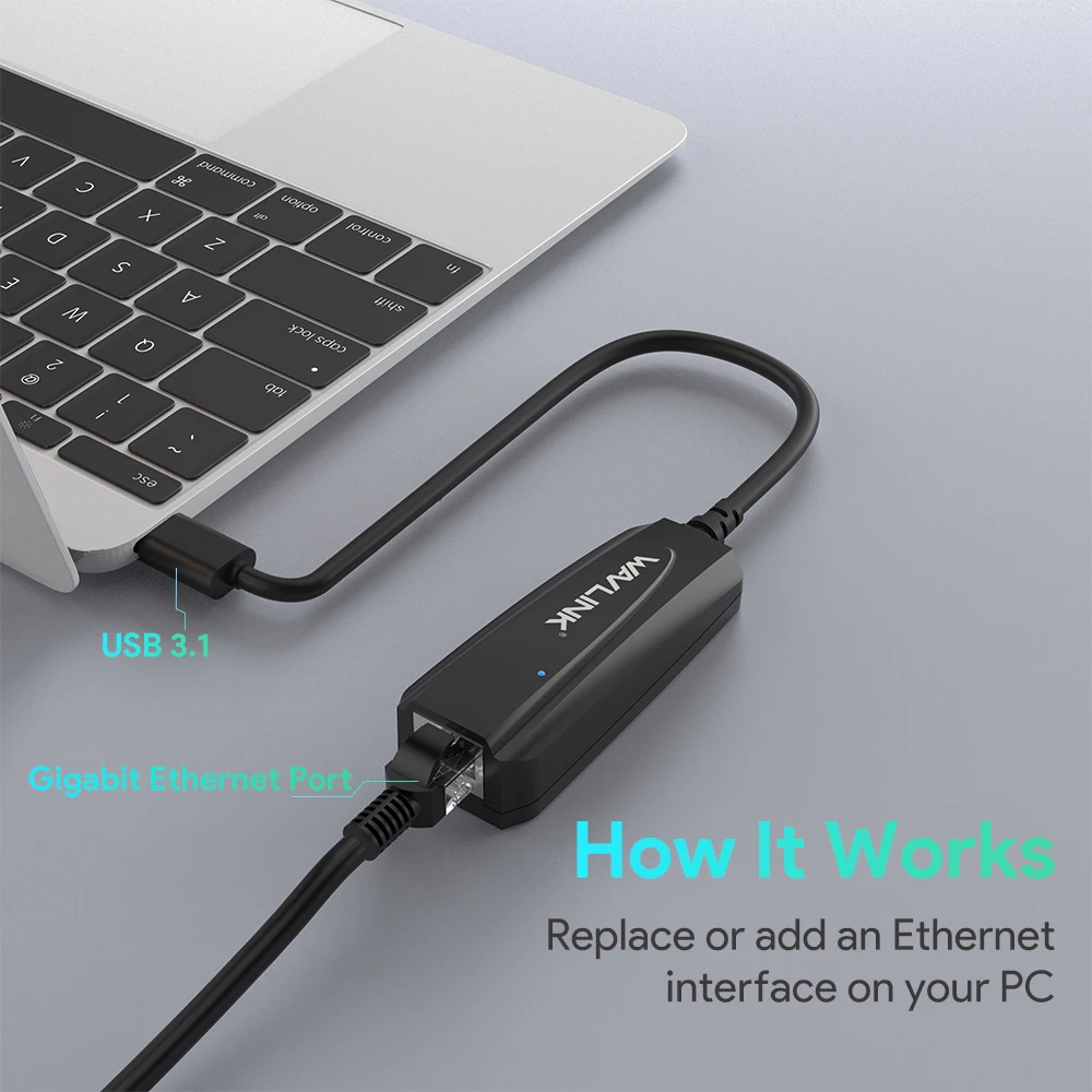 Адаптер Wavlink USB Gigabit Ethernet 3 0 концентратор Тип C сетевая карта к RJ45 Lan для Xiaomi Mi Box Macbook