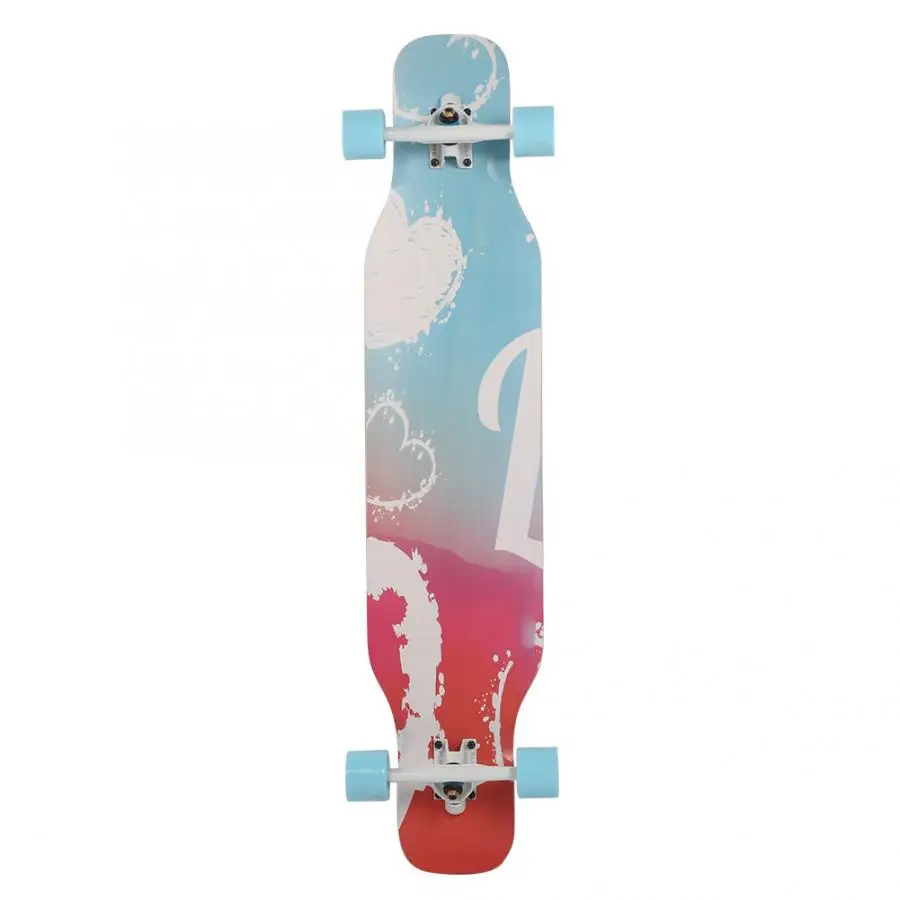 Лонгборд четырехколесный скейтборд Профессиональный кленовый деревянный С