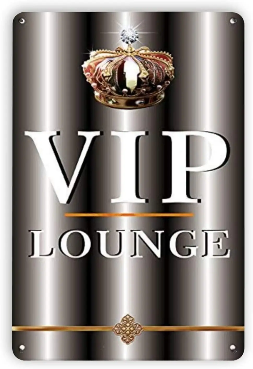 

Woollywonder Knits VIP Lounge Metal Sign Retro Wall Decor Wall Art Decoration Plaque for Home Kitchen Bar Cafe Door Garden