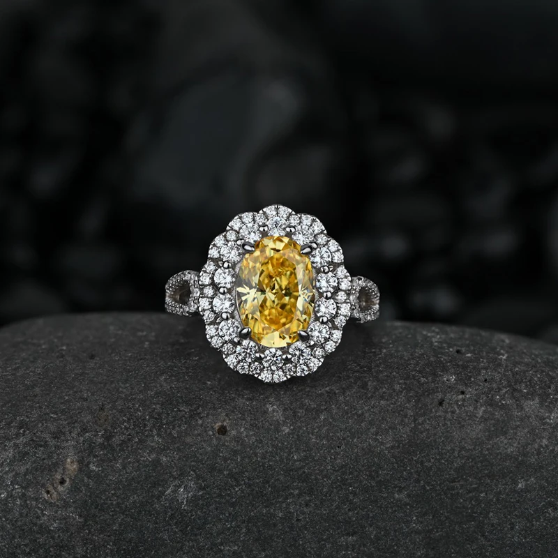 

COSYA 100% 925 Sterling Silver Inlaid Geometry High Carbon Diamond Shining Fashion Wedding Women Ring Fine Jewelry Birthday Gift