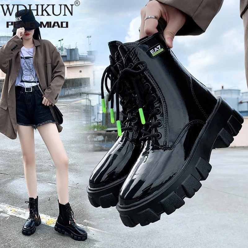 

Autumn Lace-up Snow Boots Boots Women Round Toe Ankle Boots for Women Boots Comfortable Rubber Platform Shoes Women Casual Boots