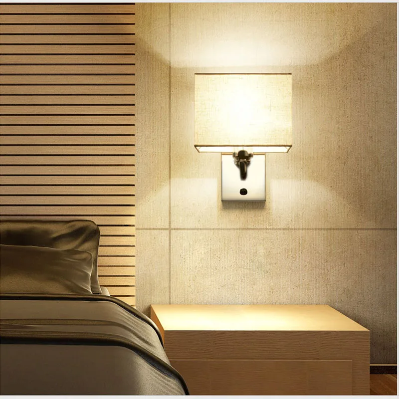 Настенный светильник светодиодный Современный домашний декоративный из ткани