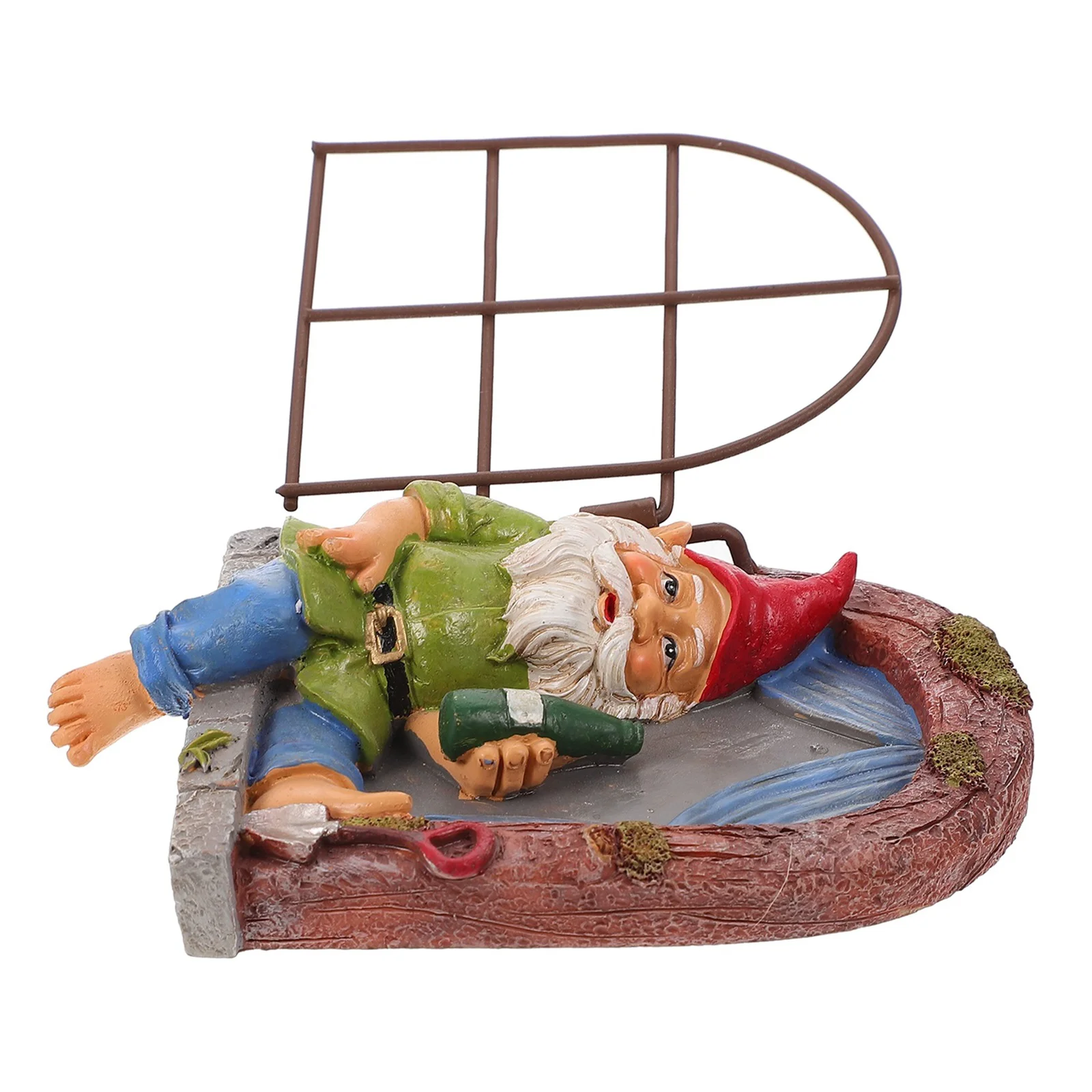 

1Pc Drinking Gnome Statue Ornament Garden Tree Pendant Outdoor Hanging Decor