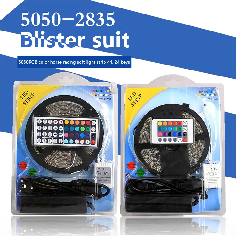 RGB44Key/RGB 24key затемнения 5050 2835 Светодиодный свет полосы 5 м/рулон водонепроницаемый