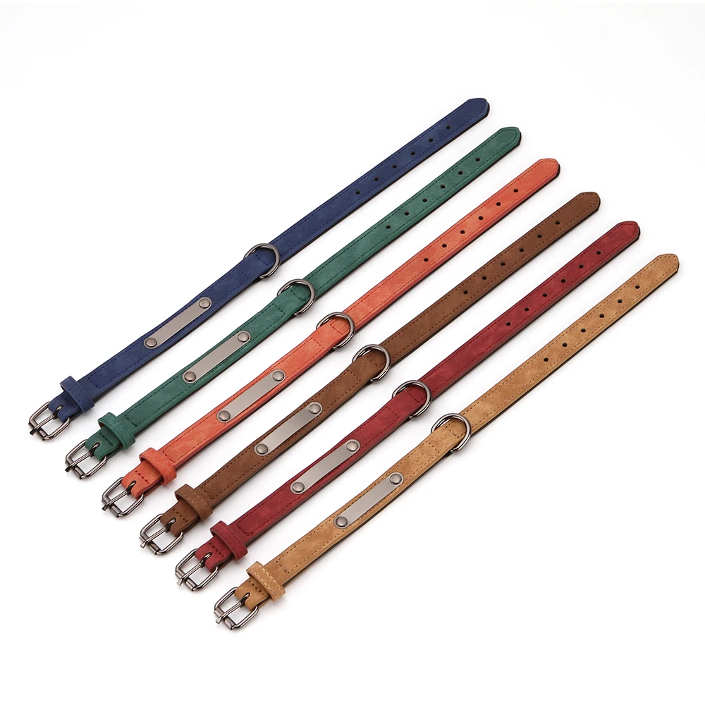 Кожаные ошейники для собак на заказ персонализированный ошейник домашних