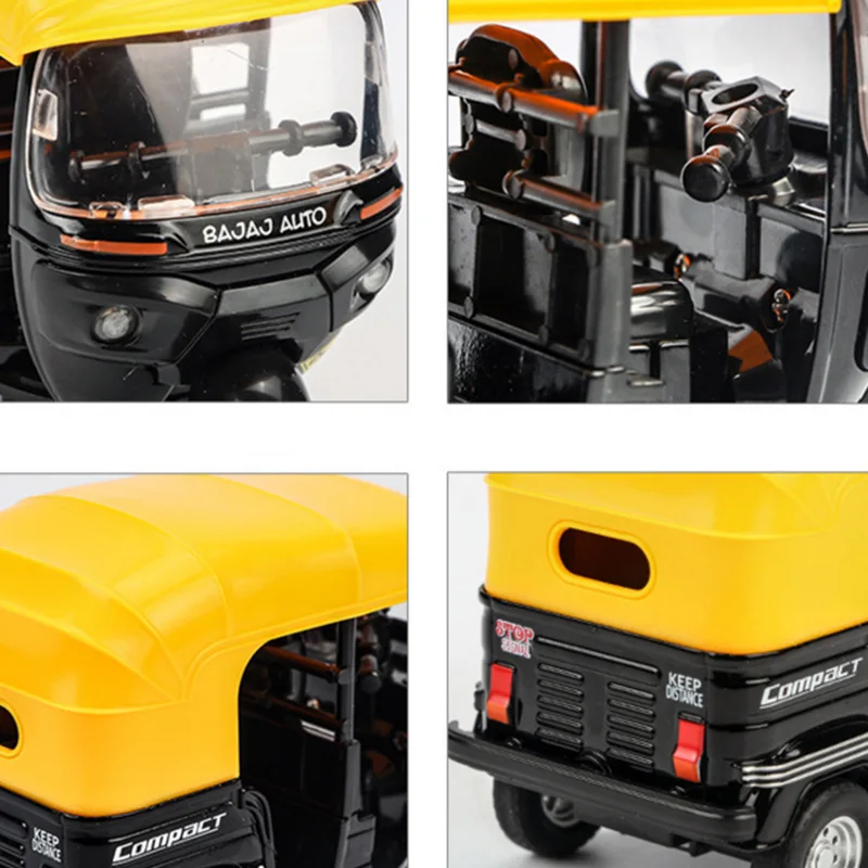 Высокая симуляция индийские трехколесные автомобили игрушка Индия оттягивающий