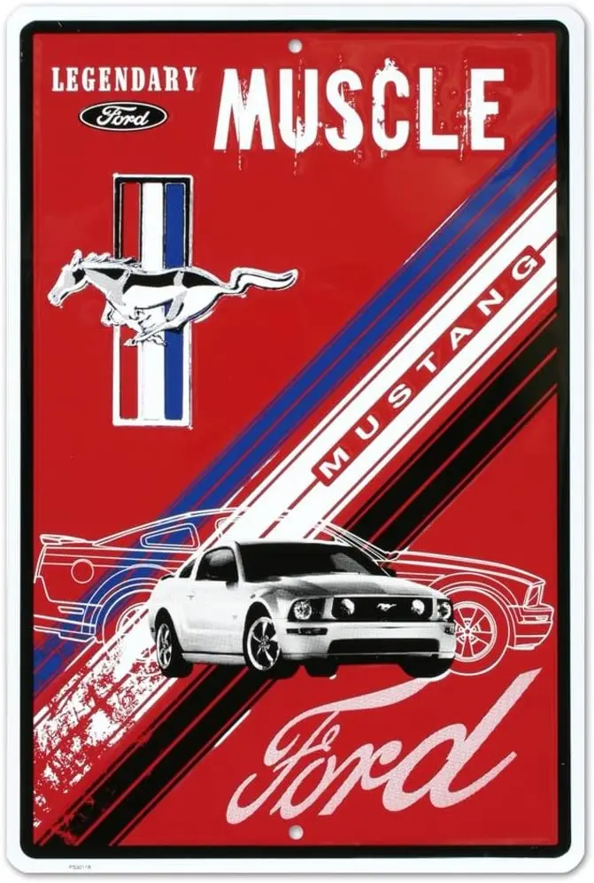 

Ford Mustang Legendary Muscle Car Retro Vintage Tin Sign