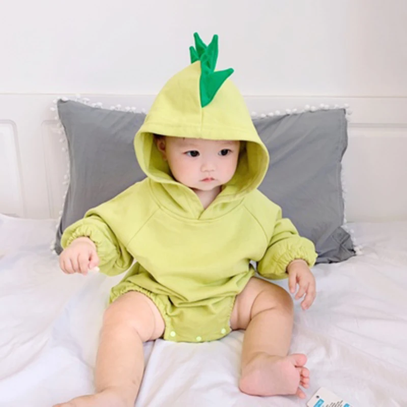 Для маленьких мальчиков и девочек зеленая куртка с капюшоном &quotДинозаврик&quot