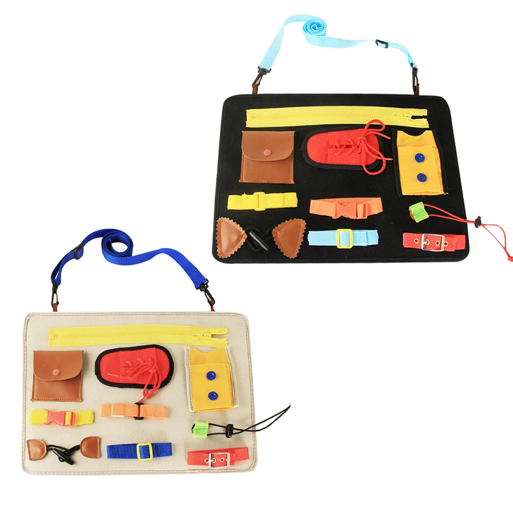 

Toddler Busy Board Basic Skills Learn to Dress Fidgets Toys Gifts Boys Girls