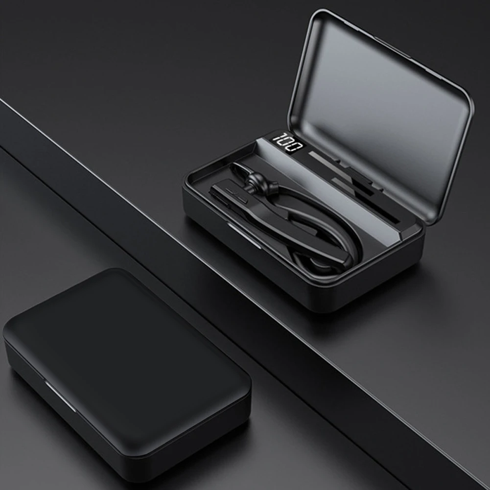 Bluetooth-гарнитура с зарядным устройством шумоподавлением поворот на 360 градусов |