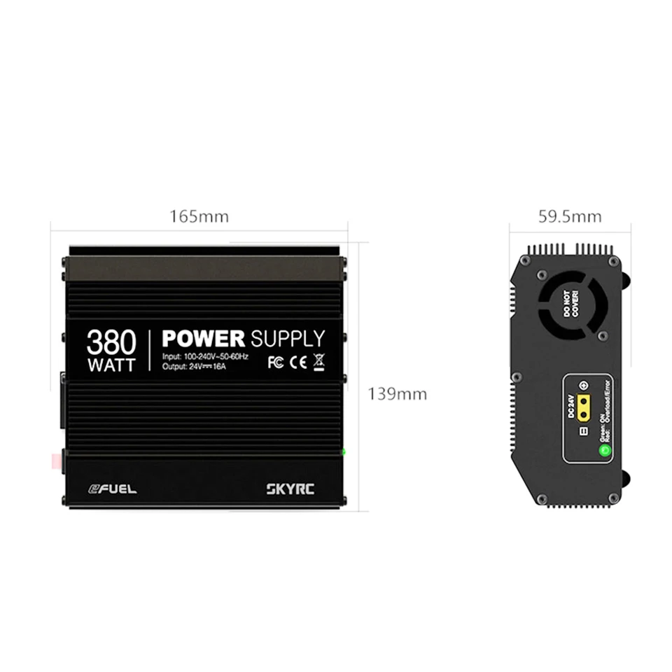 SKYRC 380W Источник питания 100-240V AC в DC 24V 16A RC адаптер питания для SKYRC B6 Nano ISDT PC-4860 BG-8S Q6 Pro DC зарядное устройство