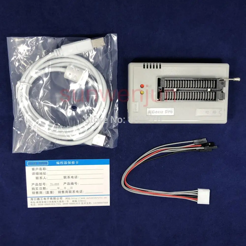 Программатор USB V10.27 XGecu TL866II Plus программатор 15000 + IC SPI Flash NAND EEPROM MCU PIC AVR 4 адаптера