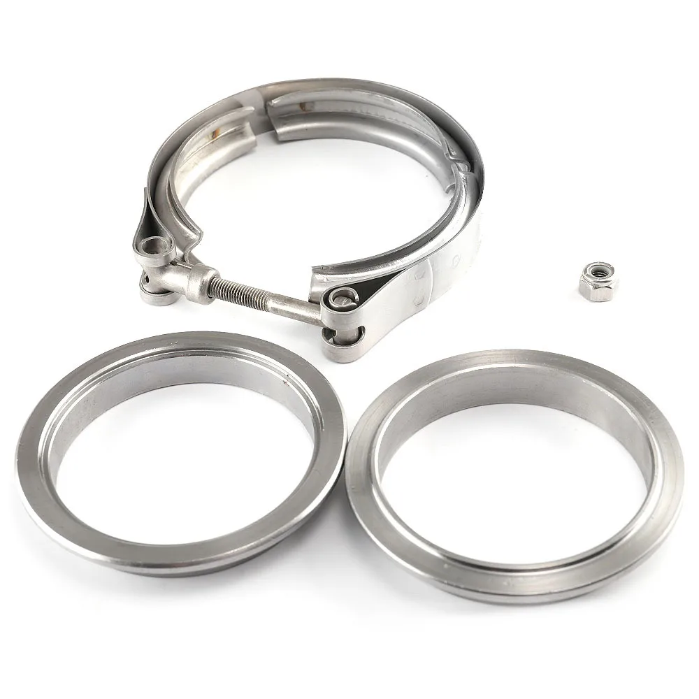 

Upgraded 2.25 inch Auto Parts V band clamp kit for Turbo, Exhaust pipes Turbo Downpipe Exhaust Clamp V band