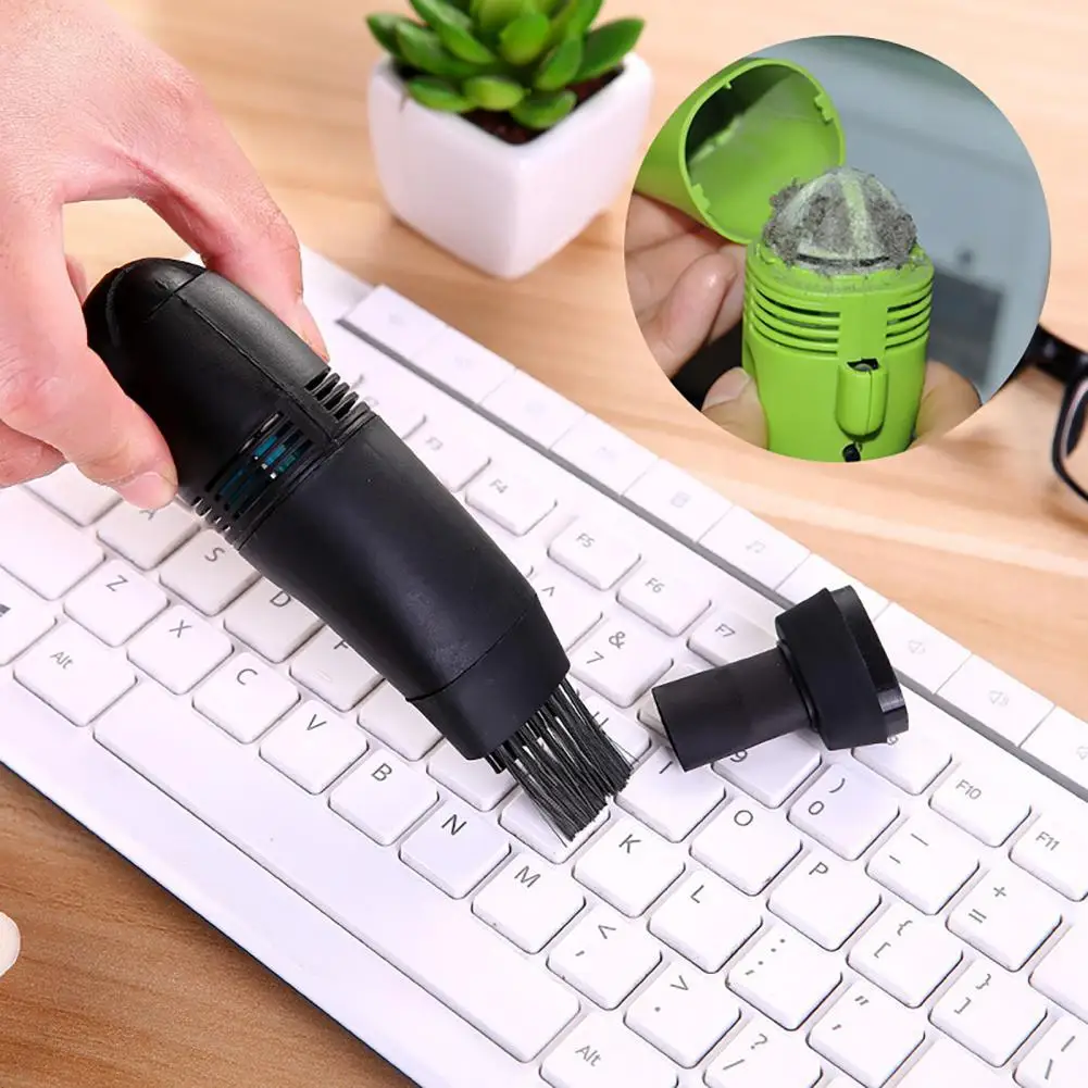 

Plug Play Mini USB Vacuum Handheld Keyboard Dusting Brush for Laptop