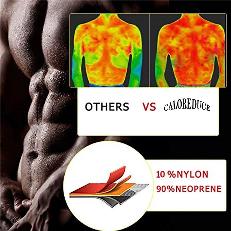 Мужской формирователь тела Горячий Пот тренировки рубашка животик сжигатель