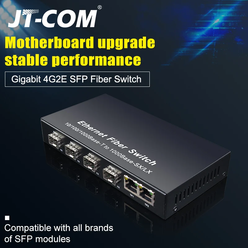 Gigabit Ethernet Switch Оптоволоконный коммутатор SFP Волоконно оптический медиаконвертер