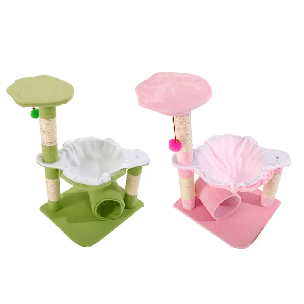

28 inch Stable Cat Tower Lamb Pet Toyss Pleasant Tree House Condo Toy Scratching Post Sisal Winding Cat Climb Trees Holder