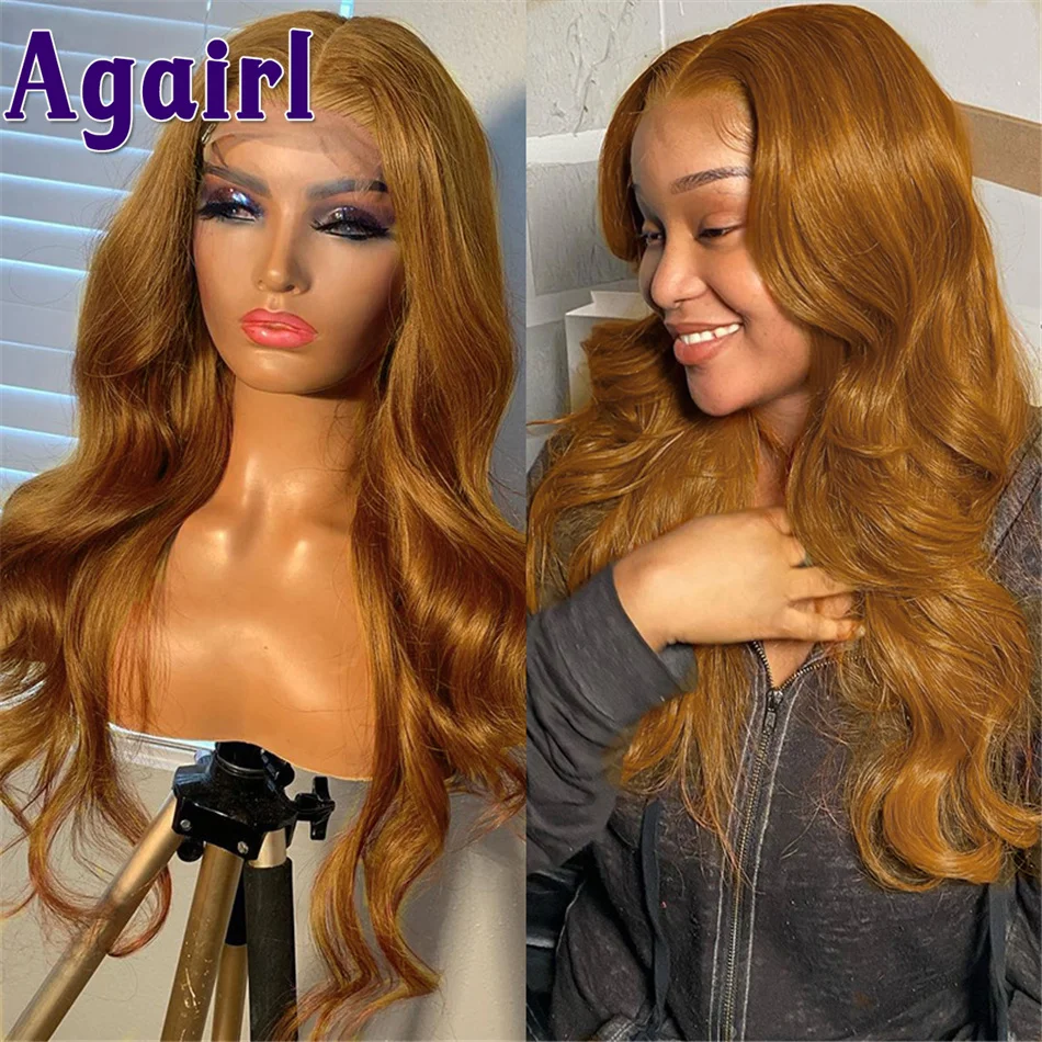 

Медовая Блондинка Имбирь тело волна кружевной передний парик человеческие волосы хайлайтер HD прозрачные кружевные передние al парики для ж...