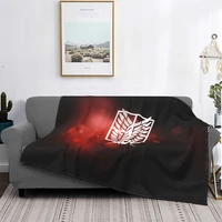 attack on titan blankets fleece winter portable throw blankets anime aot bedspreads for sofa car