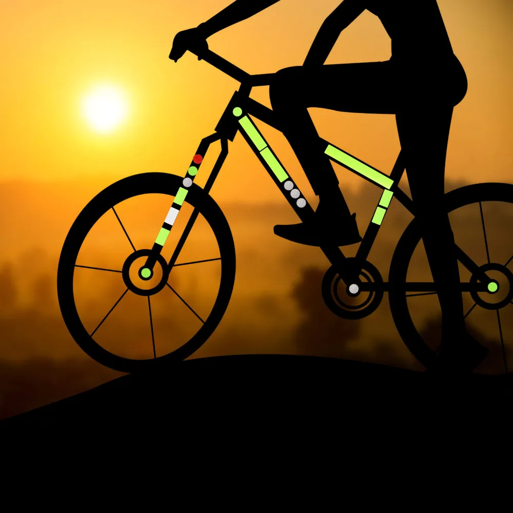 

3 Sheets Bike Reflective Strips Bike Warning Strips Cycling Strips