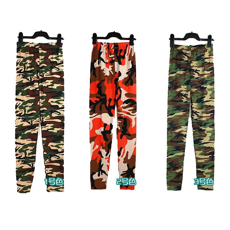 Модные женские леггинсы повседневные камуфляжные джеггинсы для фитнеса