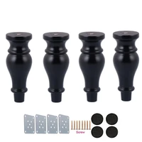 14pcs 180mm solid wood furniture legs replacement black mid century modern for coffe tea table sofa bed tv stands dressing