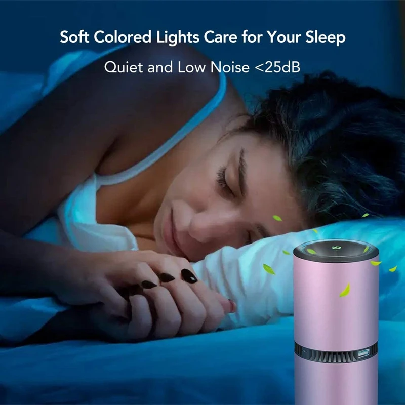 

Portable Mobile Ionizer Air Purifier for Car or Home, Negative Ion Generator for Air Purification, Filter-Less