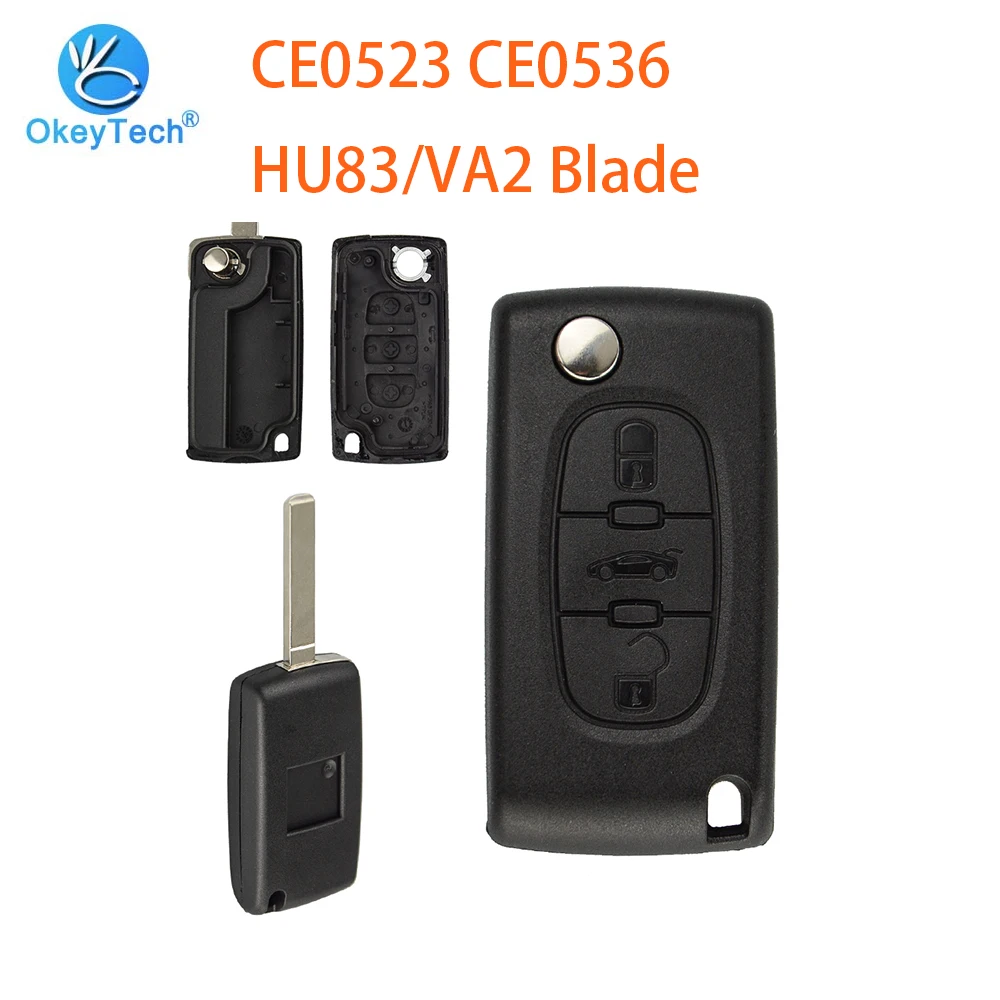 OkeyTech для Peugeot 207 307 308 407 607 807 Citroen C2 C3 C4 C5 C6 раскладной складной Автомобильный ключ