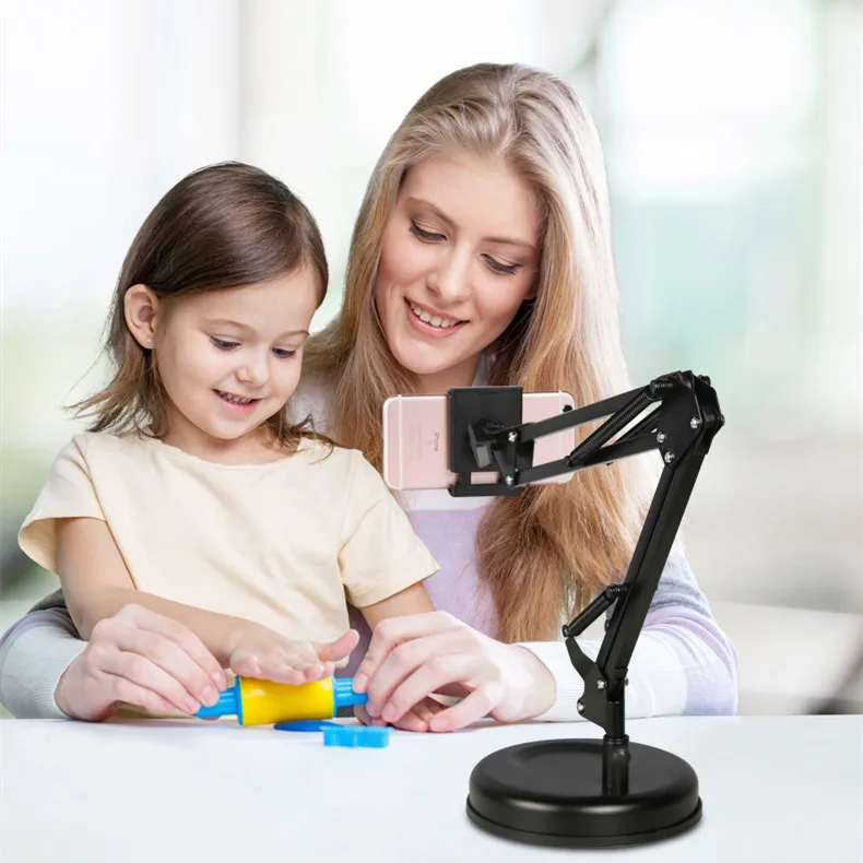 

Подставка для планшета, вращающаяся длинная ручка, фотодержатель, регулируемая по высоте/углу, алюминиевый сплав, подставка для планшета дл...