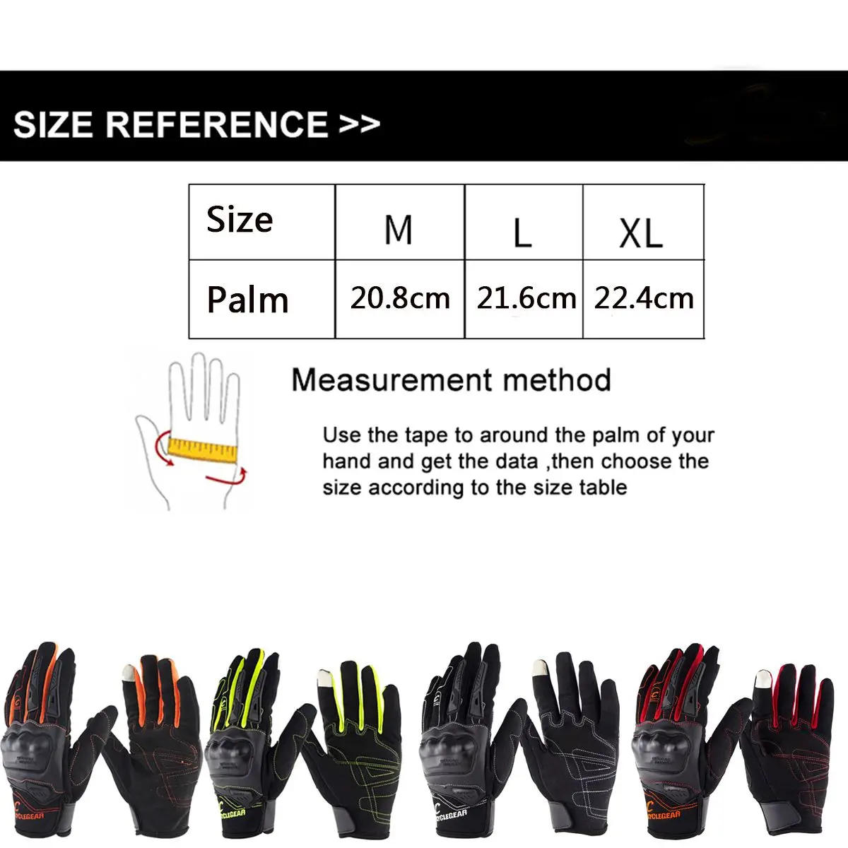 

Motorcycle Racing Gloves Full Finger Touch Screen Breathable Motocross Riding Guantes Safety Protection Non-slip Gloves