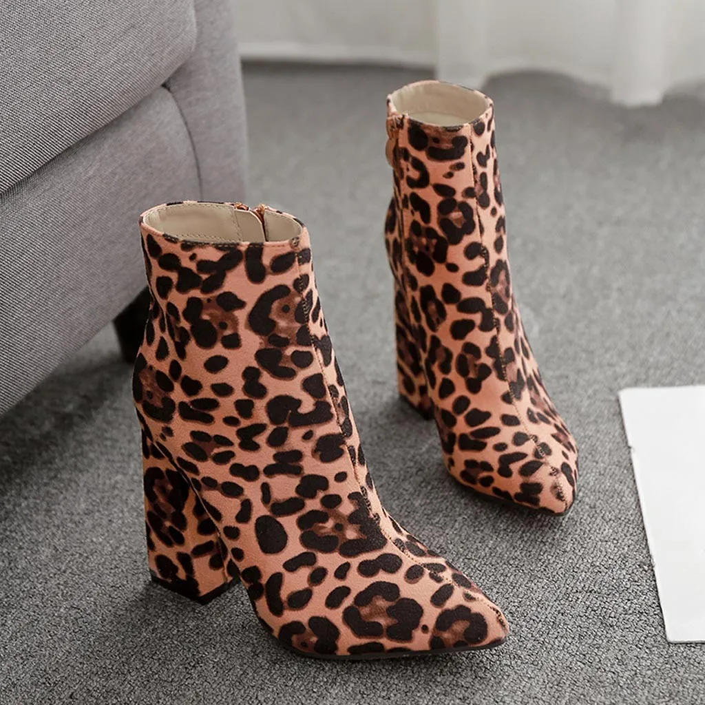 Женские ботинки сезон осень зима женские с острым носком Ботильоны на молнии