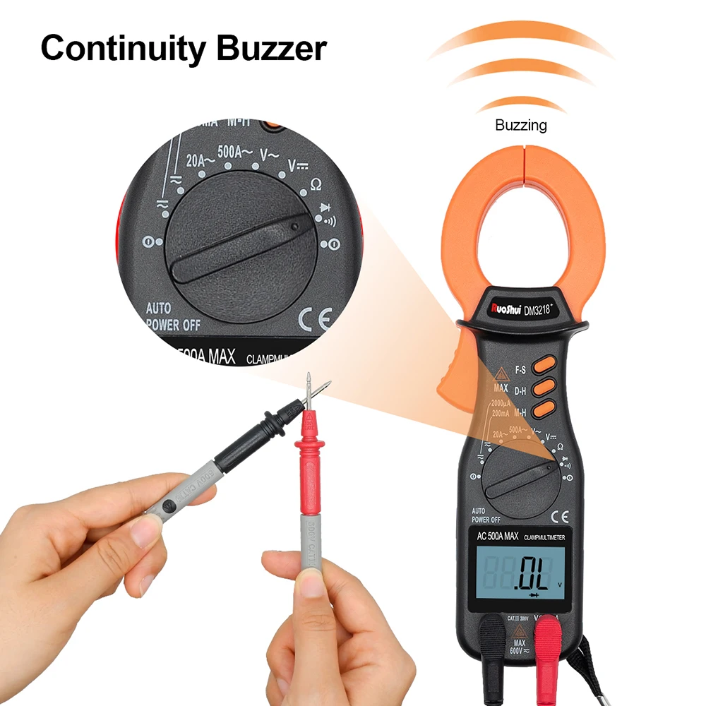 RuoShui 3218 + Цифровые токоизмерительные клещи горячая Распродажа Профессиональный